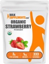 BulkSupplements.com Bio Erdbeer-Pulver - Fruchtpulver aus Bio Erdbeeren - Ohne Zucker, 3g pro Portion, 1kg (2.2 lbs) (Pack von 1)