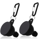 2 Pcs Protein Powder Container, Portable Protein Powder Travel Container, Protein Powder Funnel, Water Bottle Funnels für Pulvermischungen, Pre Workout/Gym Supplement Funnel Keychain (100ml)
