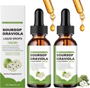 Natursours Pure Organic Soursop Extract,Soursop Oil Organic für Krebs,Soursop Bitters Liquid,Soursop Graviola Flüssigkeitstropfen 1800mg, pflanzliche Güte, natürliche Geschmack (2)
