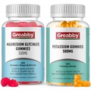 Kalium-Gummigummis & Magnesium-Gummi, Kaliumchlorid 500mg, Magnesium-Glycinat 500mg, Mineralische Beilagen für die Familie