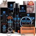 Bart Grooming Kit, Bart Kit mit Bartöl, Bart Growth Serum, Bart Wash, Bart Balm, Bart Brush, Bart Comb, Bart &amp; Schade Scheren Bart Growth Kit Einzigartige Geschenke für Männer