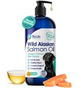 Pure Wild Alaskan Lachsöl für Hunde, Omega 3 Formel, Hunde Fischöl Flüssigkeit, Haut und Mantel Ergänzung für Shedding, trockene juckende Haut und Allergien, EPA + DHA Fettsäuren, 32 oz Pump Bottle