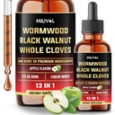 13in1 Wormwood Liquid Drops - 1900mg Black Walnut Wormwood Liquid Extract mit ganzer Tücher &amp; mehr - 60 Tage Versorgung - 2 Fl Oz