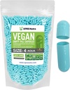 XPRS Nutra Größe 4 Leere Kapseln - 1000 Graf kleine leere Vegan Kapseln - DIY Gemüse Kapsel Füllung - Füllbare Do-It-Yourself Veggie Pillen Kapseln für Ergänzungen (Aqua)