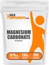 BulkSupplements.com Magnesium Carbonate Powder - Magnesium Carbonate Supplement, Magnesium Carbonate Food Grade - Glutenfrei, 875mg pro Servierung, 250g (8.8 oz) (Pack von 1)
