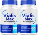 (2 Pack) Vialis Max Pillen für Herren - Offizielle Vialis Max Premium Male Support-Formel für Fast Acting Energy, Endurance und Performance, VialisMax Kapseln Advanced Formula, 120 Kapseln für 2 Monate