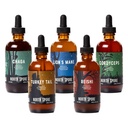 North Spore (5-Pack) Pilz Tincture Variety Pack, 4 oz Jeder | Lion's Mane, Chaga, Cordyceps, Türkei Tail, Reishi | Organic, Vegan, Non-GMO | 100% Fruchtkörper Extrakte