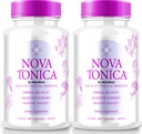 (2 Pack) NovaTonica Kapseln, Nova Tonica zur Unterstützung natürlich gesünder und glänzender Haut, Extra starke Ergänzung zur Unterstützung der Hydration, hautsteigernde Vitamin Pillen, Nova Tonic Reviews (120 Kapseln)
