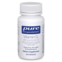Reine Kapseln Vitamin D3 250 mcg (10.000 IU) - Ergänzung zur Unterstützung von Knochen, Gelenk, Brust, Herz, Colon & Immune Gesundheit - mit Premium Vitamin D - 60 Kapseln