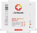 DMG Dimethylglycine 500mg Nootropic Supplement - unterstützt Vitalität, fördert Immunfunktionen, Gehirnunterstützungsergänzung | Fördert neurologische Funktionen und Hilfsmittel in der athletischen Erholung - 60 Servietten