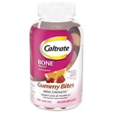 Caltrate Gummy Bites 500 mg Calcium und Vitamin D Supplement, Schwarze Kirsche, Erdbeere, Orange - 100 Count