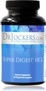 Super Digest HCL von Dr. Jockers, Gut Health Supplement, Verdauungsenzyme mit Betaine HCl, Pepsin, HCL Supplement, Betaine Hydrochlorid, 90 Tage Versorgung, HCL Betaine mit Pepsin