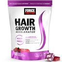 Kraftfaktor Haarwachstum Accelerator Soft Chews, Haarwachstum Vitamine für Frauen und Männer mit Klinisch studierte Lustriva und Biotin, fördert Thicker, Fuller, Stronger Hair, Mixed Berry, 60 Soft Chews