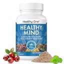 Gesunder Geist - Sicher für Teens - Brain Fog - Kognitive Funktion - Konzentration - Fokus - Neural Optimierung - Stimmung - Ginkgo Biloba - Ginseng - Rhodiola - Bacopa - Gotu Kola - Grüner Tee - 120 Zähler