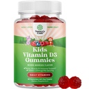 Kaubare Vitamin D Gummis für Kinder - Delicious Vitamin D 1000 IU Per Servieren - Kleinkinder Immununterstützung Gummis - Beeren Aroma Ergänzung für Knochen Gesundheit & Muskeln - Gelatin Free - 60 Chews