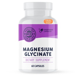 Vimergy Magnesium Glycinate – Supporto Stress – Chelated to Evitare Tummy Upset*– Promuove la salute del cuore e l'energia*– Kosher, Vegan Gluten-Free – 60 Caps