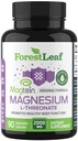 Forest Leaf Magnesium L-Threonate Magtein Capsules - 2000mg Magnesium Threonate Supplement unterstützt kognitive Funktion, Fokus, Gehirn, tiefe Ruhe und Schlaf für Männer & Frauen | 90 Pulver Veg Caps