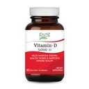 Pure Essence Labs Vitamina D - 5000 UI di Vitamina D da 100% Pure Cholecalciferol - 30 capsule vegetariane