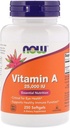 Vitamin A von Fish Liver Oil, 25000IU, 250 Sgels von Now Foods (Pack von 6)