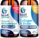 Wellness LABSRX Mullein Blatttropfen für Lungen, 2 Fl. Oz - Flüssiges Kollagen und Biotin, 2 Fl. Oz