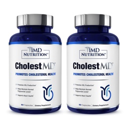 1MD Nutrition CholestMD mit Olivenblattextrakt, Bergavit, Niacin, Knoblauch | 120 Kapseln (2-Pack)