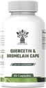 1000mg Quercetin, 200mg Bromelain Complex - Immununterstützung, Saisonal Allergy & Respiratory Health Supplement - Vegan, Non-GMO, 60 Kapseln