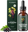 Betterbrand BetterLungs Elderberry Tinkture Nahrungsergänzung - Alle natürlichen Zuckerfreien Non-GMO Vegetarier für Winter Immununterstützung (30 Tage)