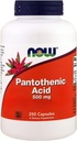 Jetzt Lebensmittel, Pantothensäure, 500 mg, 250 Kapseln