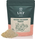 LILY OF THE VALLEY Shiitake Pilzpulver - Hergestellt aus dem feinsten getrockneten Shiitake Pilz - Stärker Umami Flavor Than Frische Pilze - Toll für Sauce, Suppe & Pilz Kaffee (4oz, 113g)