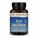 Dr. Mercola Zinc Plus Selen - Mineral Blend Supplement - für Immun-, Gehirn- und Atemschutzunterstützung - Enthält Zink Glycinat Chelat & Kupfer - GMO-frei & Glutenfrei - 30 Kapseln (30 Portionen)