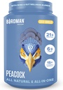BIRDMAN Peacock Vegan Protein Pulver | Komplette pflanzenbasierte Meal Ersatz Shake mit Magnesium, Vitamin D, MCT Öl | Alle in einer Ergänzung für Männer und Frauen | Glatte Textur | Coco Vanilla Flavor