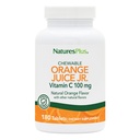 NaturesPlus Orangensaft Jr. - 180 Kautabletten - 100 mg Vitamin C - Immunsystem-Unterstützung - Gentle on The Stomach - Vegan, Glutenfrei - 180 Servietten