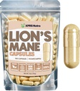 XPRS Nutra Organic Lions Mane Supplement Kapseln - 180 Count (90 Day Supply) von Premium Lion's Mane Mushroom Kapseln für Psychische Klarheit, Kognition und Immunität Lions Mane Pulver Kapseln