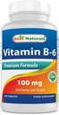 Best Naturals Vitamin B6 Tablette, 100 mg, 250 Count