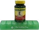 Supplément alimentaire à la vitamine E de Spring Valley, 180 mg, 100 Compter avec un organisateur gratuit de pilules Grafton Way