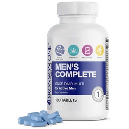 Bronson ONE Tägliches Multivitamin Multimineral Einmal täglich Multi für aktive Männer, 180 Tabletten