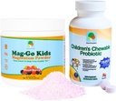 Raise Them Well Mag-Go Kinder Magnesium Pulver, Kinder Probiotic & Kinder Vitamin C und Immununterstützung