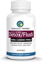 Erstaunliche Kräuter Detox/Flush Blutreiniger - Alle natürlichen Entgiftungsergänzungsmittel hergestellt mit 7 leistungsfähigen Reinigungs- und Reinigungsmitteln - 60 Zähler