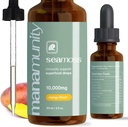 Sea Moss Liquid Drops 10.000 mg Organic Irish Sea Moss Gel mit 350 mg Burdock Root Supplement & 20.000 mg Spirulina Immununterstützung, Joint & Thyroid Support - Vegan (Mango)