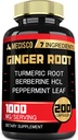7-in-1 Ginger Root Supplement mit Kurkumin, Berberine, Peppermint Blatt, Astragalus Root, Ceylon Cinnamon, Beet Root - 200 Kapseln