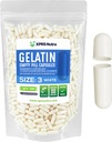 XPRS Nutra Größe 3 Leere Kapseln - 500 Leere Gelatine Kapseln - Pillen DIY Kapsel Füllung - Pure Bovine Pille Gel Caps Fillable Do-It-Yourself Vitamine und Ergänzungen (Weiß)