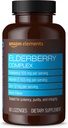 Elementi Complesso di sambuco, Supporto di sistema immunitario, 60 Lozenges aromatizzati di bacca, 100mg di sambuco, vitamina C 103mg, Zinc 12mg per porzione (il dosaggio può variare)