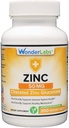 Wonder Laboratories Chelated Zinc Gluconate 50 mg - Supports Healthy Skin, Immune System, Cell Growth, and More - 200 Vegetarian Tablets