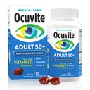 Ocuvite 50+ Eye Vitamin & Mineral Supplement, Multivitamin für Vision & Ocular Health mit Omega-3, Zink, Vitamine C & E, Lutein & Zeaxanthin, Zink Ergänzungen für Frauen und Männer, 50 Softgels