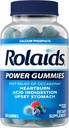 Rolaids Power Gummies, schnelles Relief von okzialen Sodbrennen und Säure-Indegestion, Nahrungsergänzung, glatte Berry, 54 Gummies