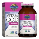 Garten des Lebens Multivitamin für Frauen, Vitamin-Code Frauen Multi - Ganze Nahrung Frauen Multi Vitamine, Eisen, Folat nicht Folsäure, Vitamin A und Probiotika für Frauen Energie, 240 vegetarische Kapseln