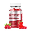 Glucosamin Chondroitin Gummi mit MSM & Elderberry Extra Strength - Joint Support, Antioxidant Immun Support Supplement für Erwachsene, Men & Women Minerals, Coenzym Q10, DHA - 60 Raspberry Gummis