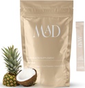 Supplemento di perdita di capelli postpartum | Collagene sicuro ingredienti, semi di zucca, Omega-3 coda di cavallo | 15 Pacchetti di miscuglio di forza di capelli confezionati individualmente (Pina Colada)
