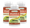 Best Naturals Vitamin A 25000 IU (7500 mcg), Non-GMO-Formel unterstützt gesundes Vision & Immunsystem und gesundes Wachstum & Reproduktion, 180 Softgels (180 Count (Pack von 3))