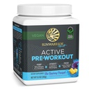 Sunwarrior Pre Workout Powder Energy Drink Vegan Pflanzenbasierte Ergänzung Pumpe, Hydrate, Fokus, Ausdauer, & Stärke Builder Blau Himbeer Ananas Flavored 30 Serviers Active Preworkout